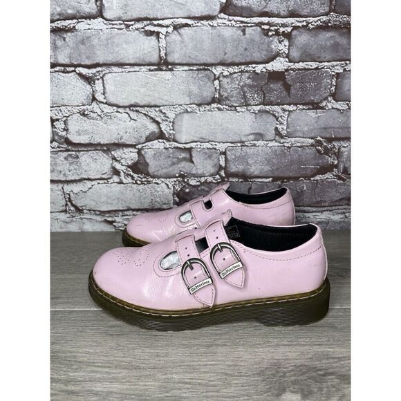 Dr. Martens 8065 J Pink Patent Leather Mary Jane Strap Shoes Women Sz 34EU/3M US - Picture 7 of 16